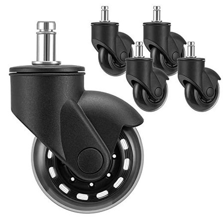 Ipower LPHY Plastic Office Chair Caster 2 inch Black, 5 Pack, 5PK FNCASTOFFICEPLASTIC2BLKX5